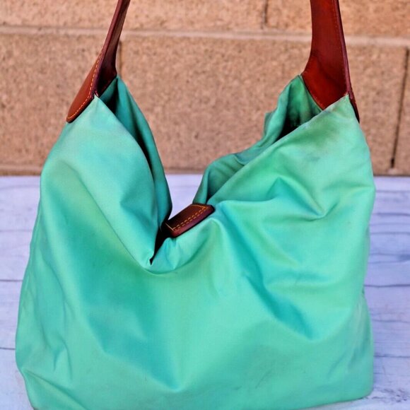 Dooney & Bourke Nylon Logo Hobo Shoulder Bag Green - Picture 6 of 15